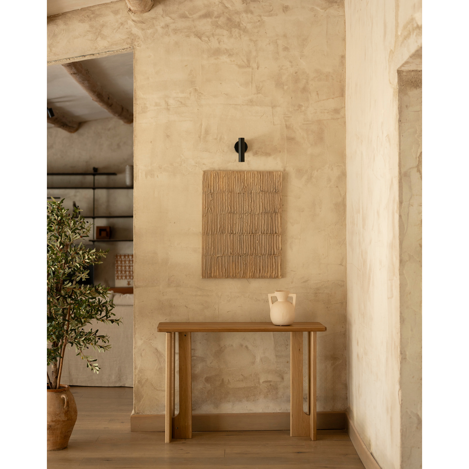 Console en bois massif de peuplier en 120x33cm Hauteur: 80 Longueur: 120 Largeur: 33