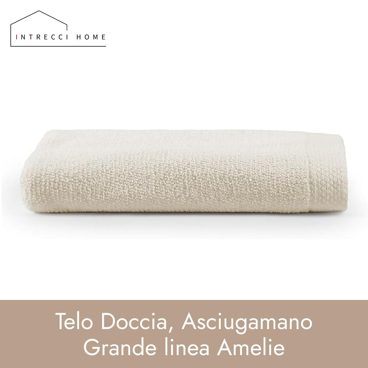 INTRECCI HOME Telo Doccia, Asciugamano Grande in Puro Cotone 500 g, , Morbidezza Extra, Assorbenza Superiore, Elegante e Durevole,