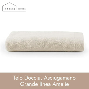 INTRECCI HOME Telo Doccia, Asciugamano Grande in Puro Cotone 500 g, , Morbidezza Extra, Assorbenza Superiore, Elegante e Durevole,