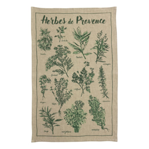 Torchon lin Les herbes