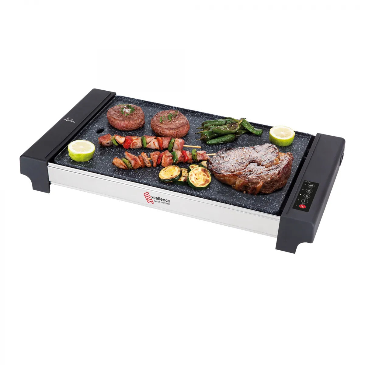 Plancha de cocina eléctrica JATA GR3000. Control electrónico. 4 temperaturas. 2700 W