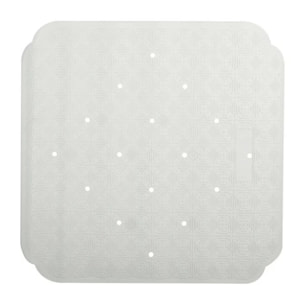 Tapis Fond de douche CAOUTCHOUC RUBY 53x53cm Blanc Spirella