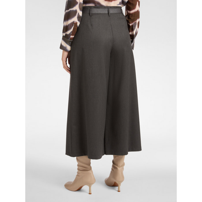 Elena Mirò - Pantaloni ampi con cintura - Grigio
