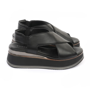 SANDALO ZEPPA INCROCIO NERO