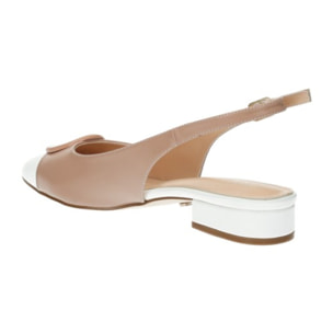 Décolleté sling back Donna Tata Italia Bianco