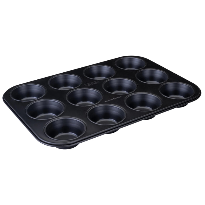 Moule à muffins 12 empreintes 38 x 26 cm Zenker Perfect Black
