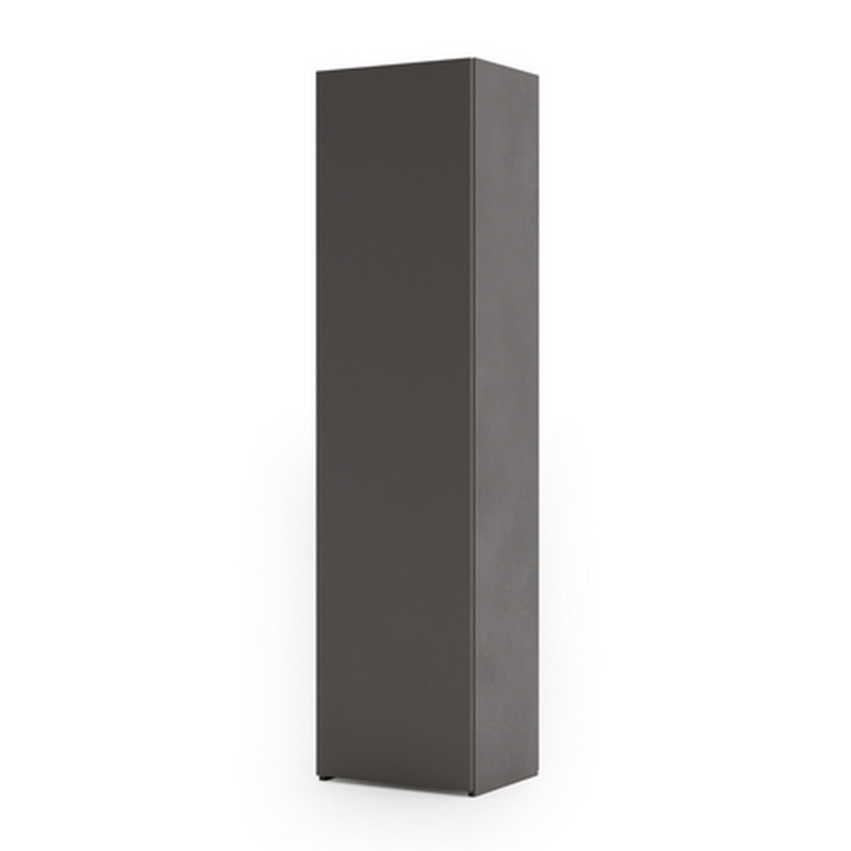 Libreria chiusa LONI 160x40 cm grigia con anta e ripiani interni