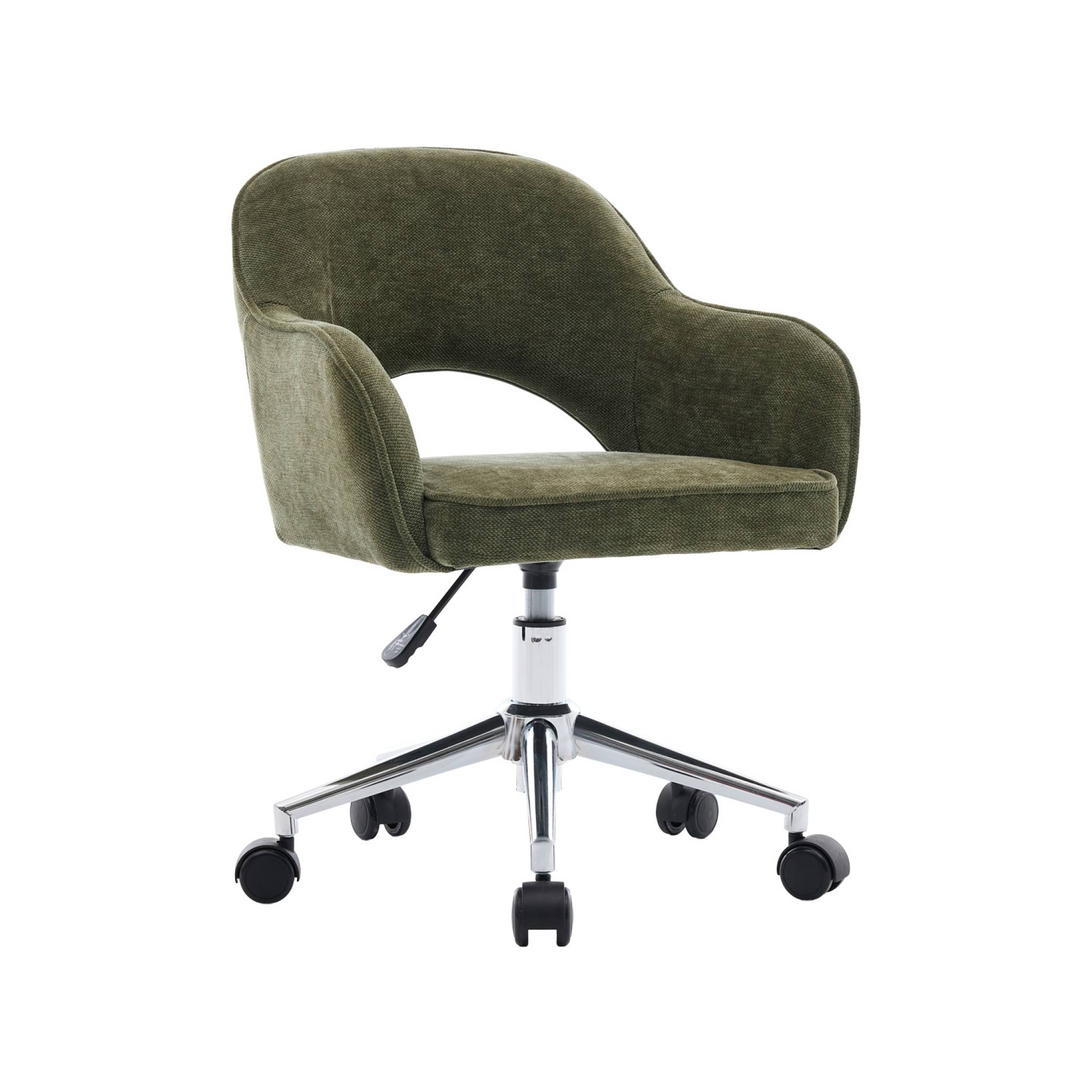 Chaise de bureau enfant à roulettes ajustable tissu chenille JIM KID