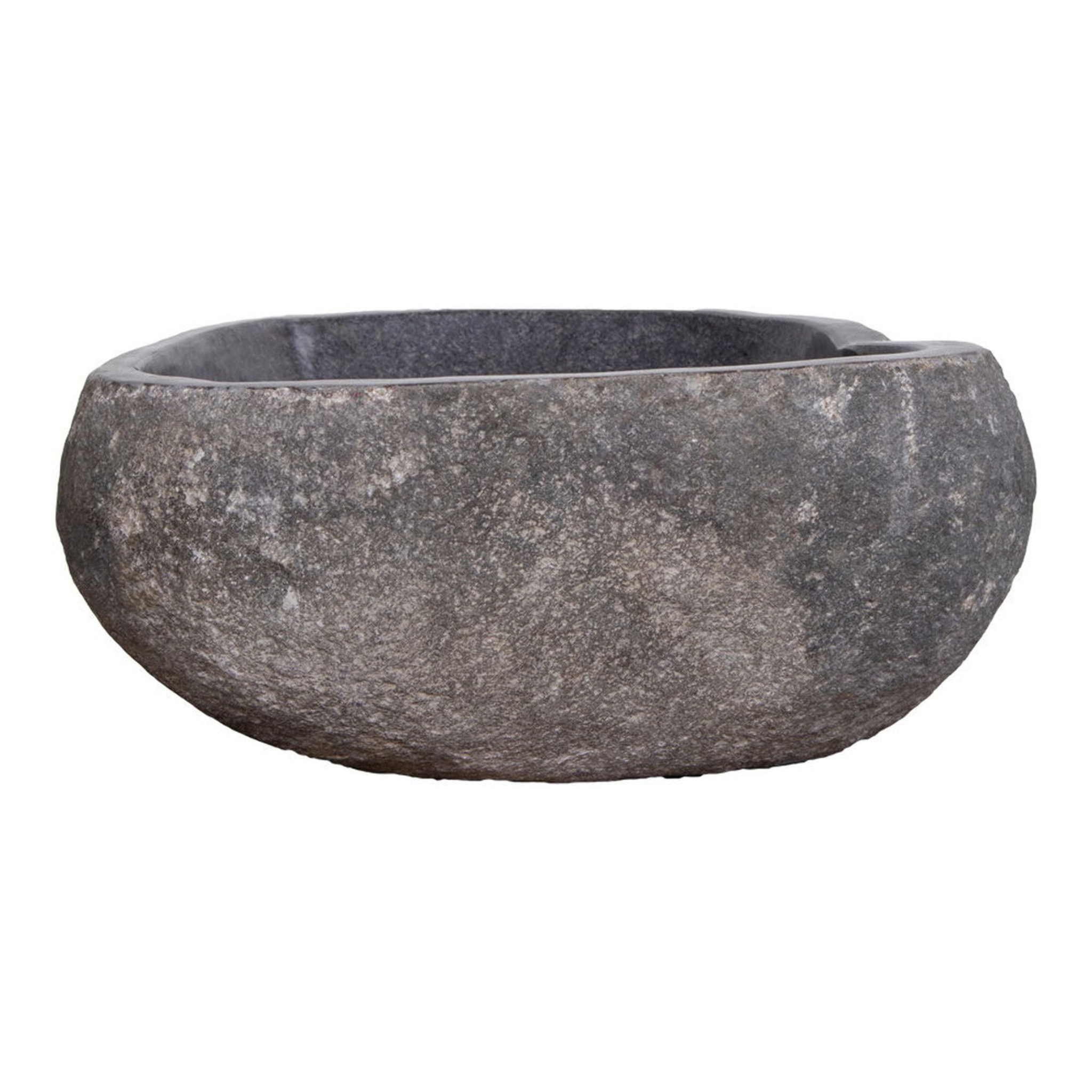 Lavabo in pietra di fiume Donau — effetto naturale 35x40x15 cm