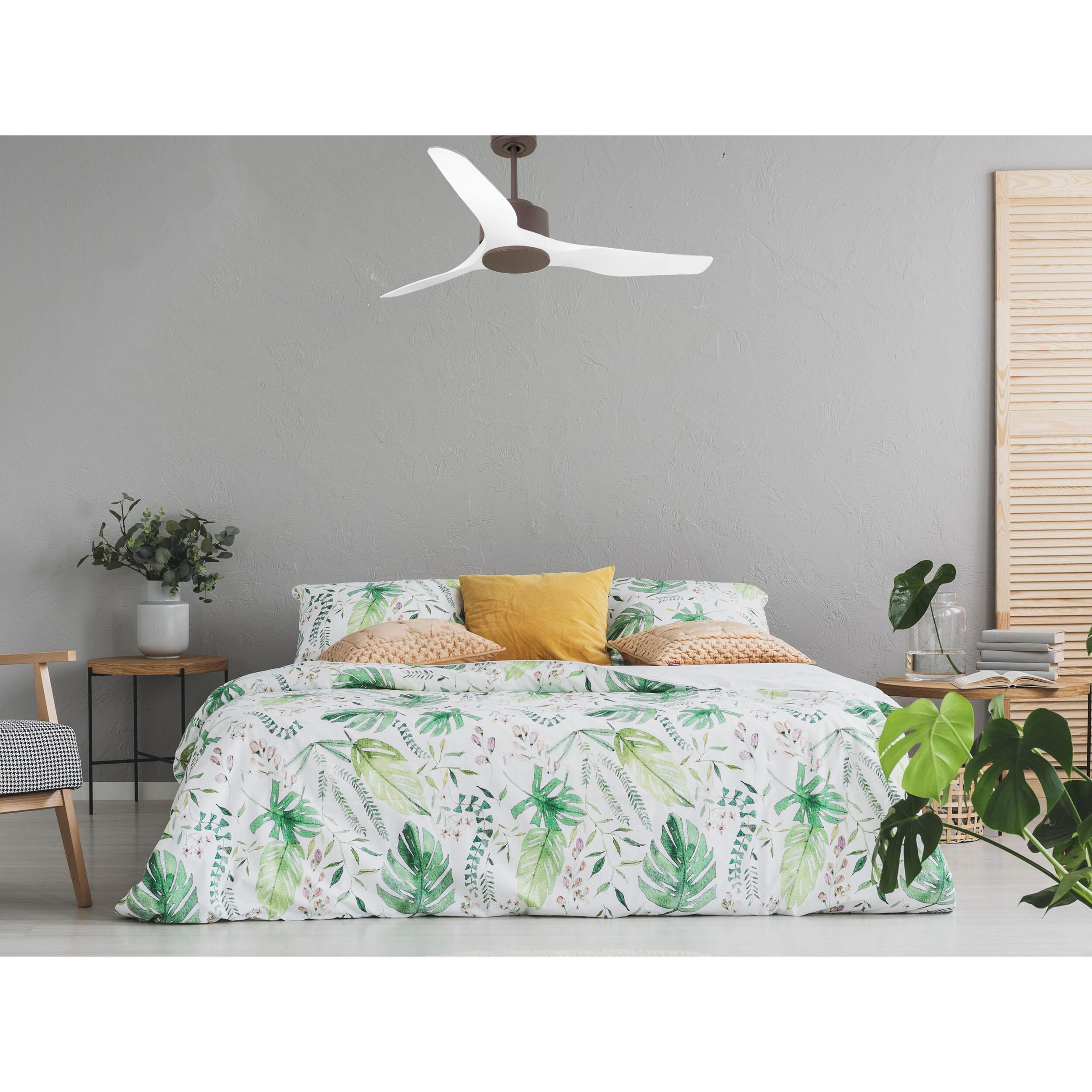 Ventilateur de plafond ø127 cm avec Wifi Réversible Hypersilence 40   W Chocolat
