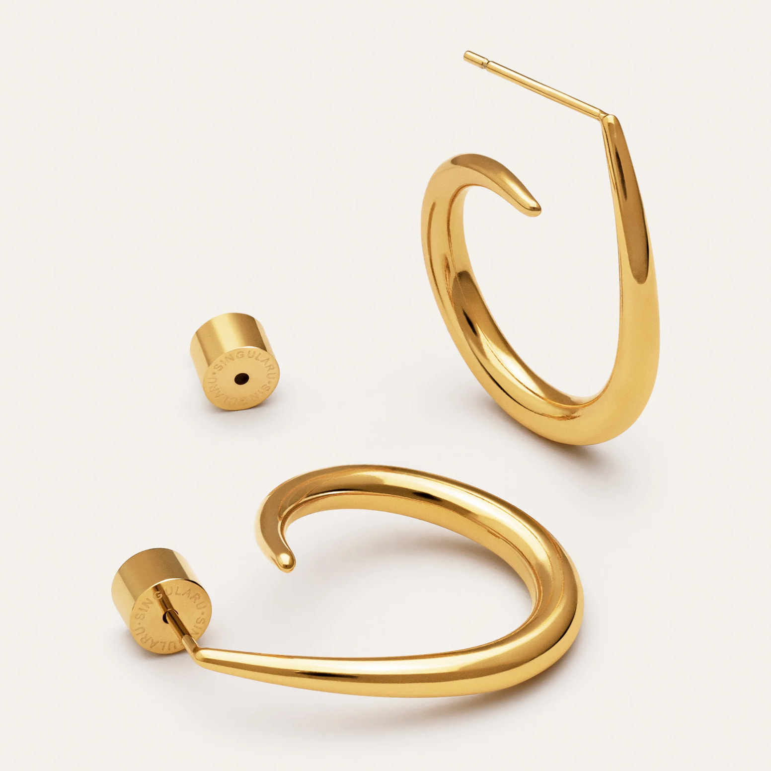 Pendientes Twist Acero Baño Oro
