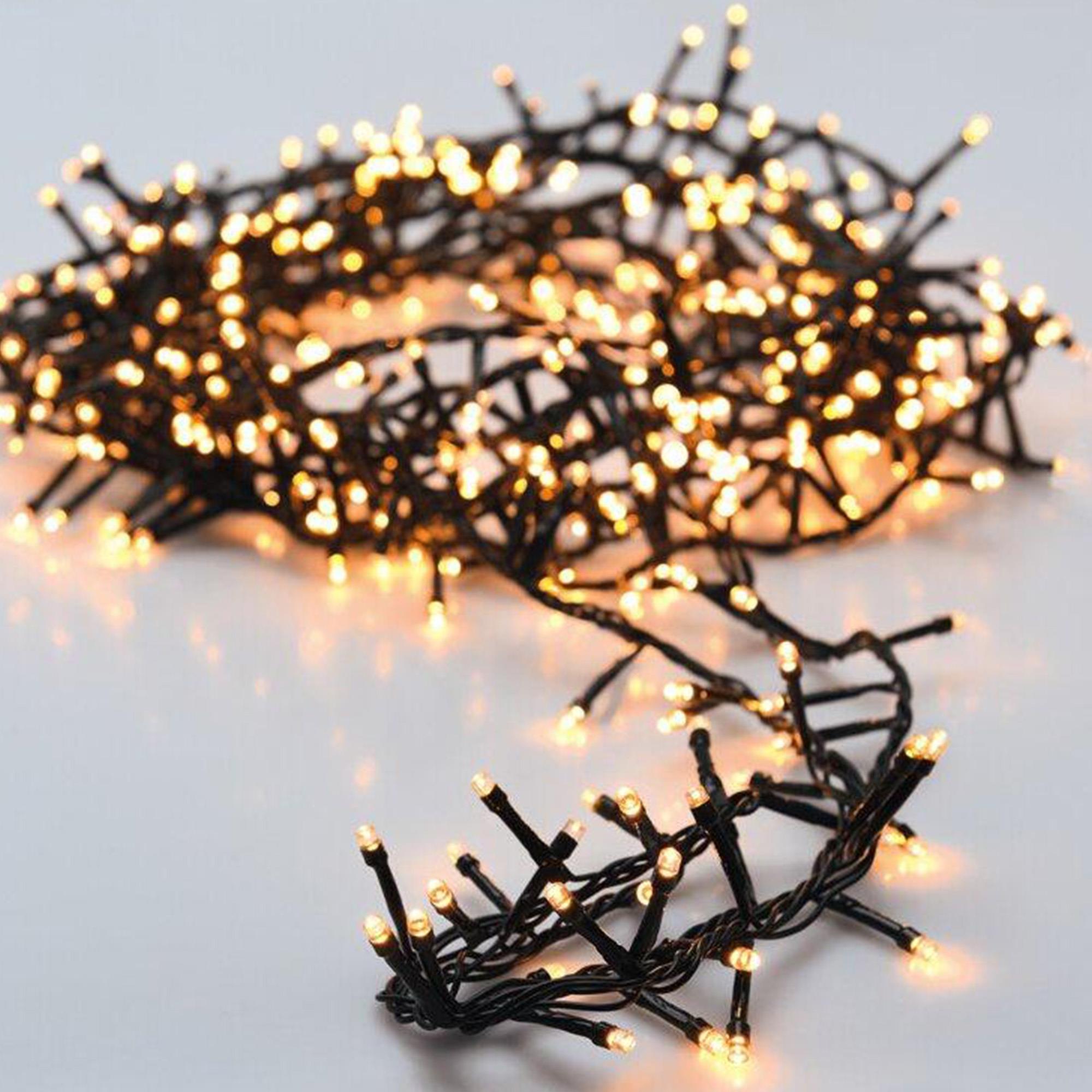 guirnaldas con 120 luces led en blanco cálido - cable 3m