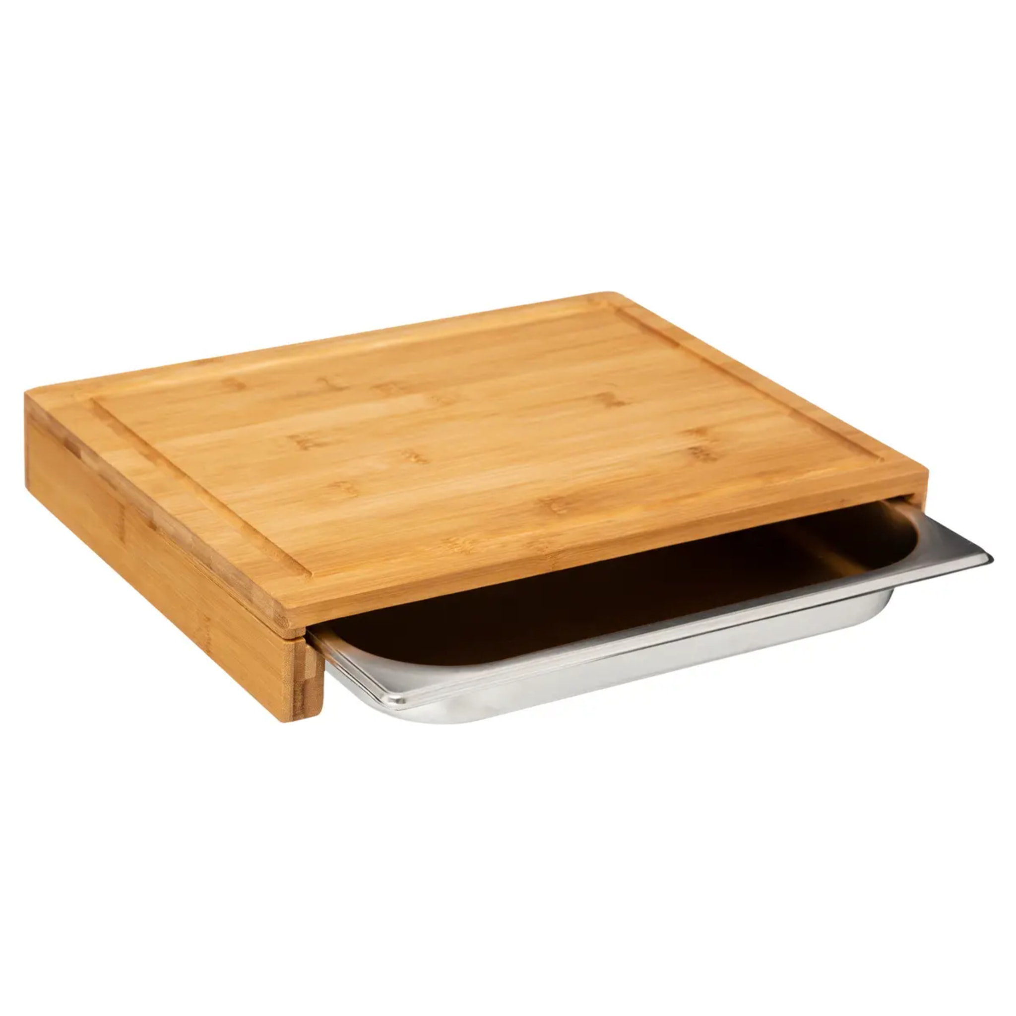 Planche à découper 35x28cm bambou bac inox