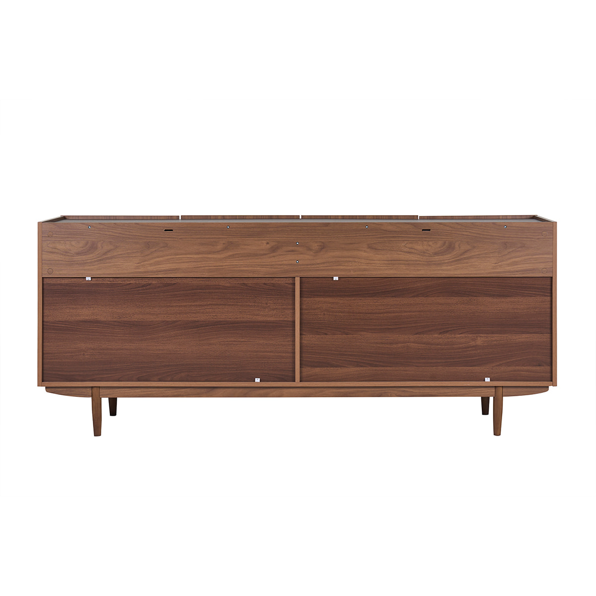Buffet vintage finition bois foncé noyer 4 portes L180 cm SANAA