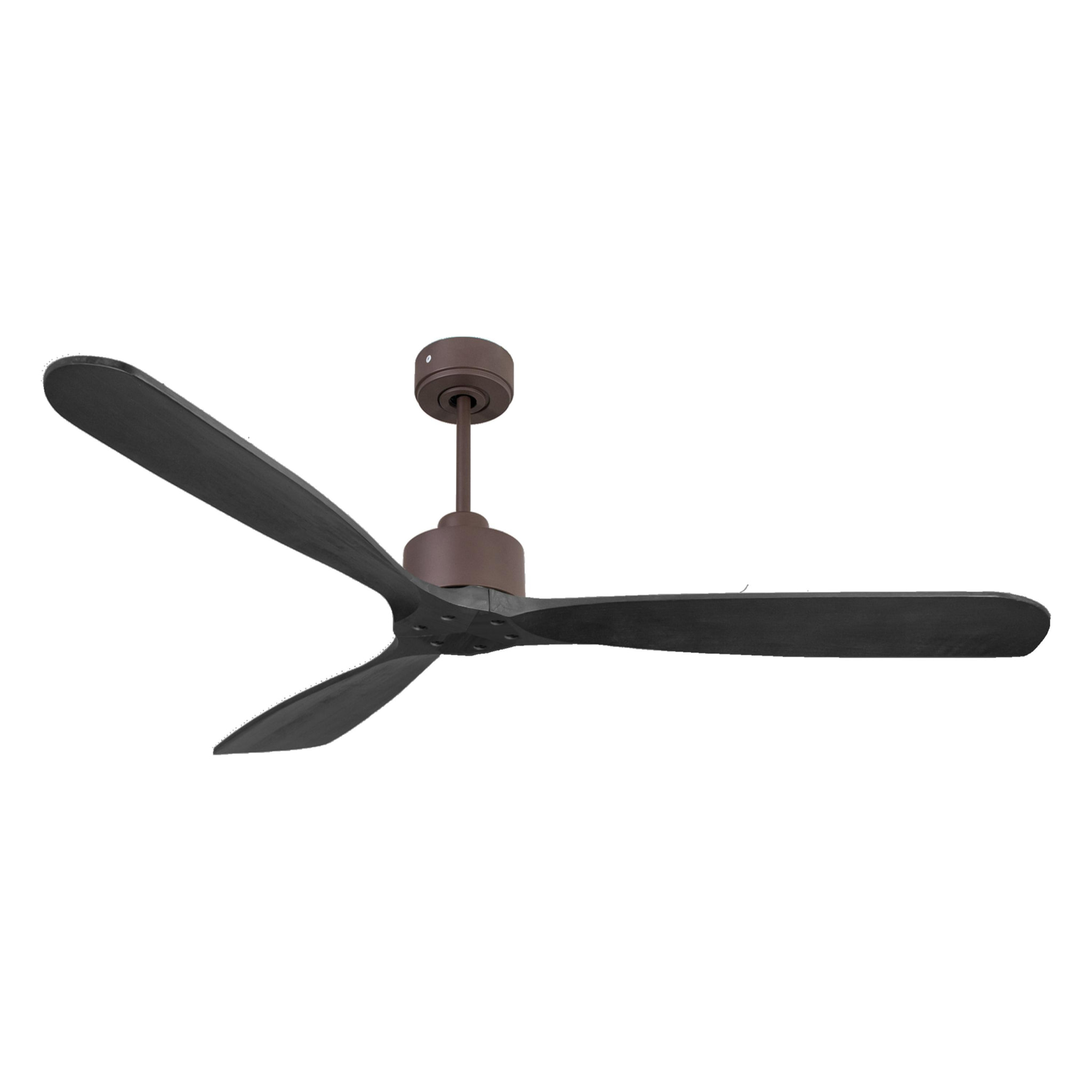 Ventilateur de plafond Réversible  Thermostat Wifi Moteur à courant continu Toits en pente Télécommande Hypersilence Mémoire FullWood