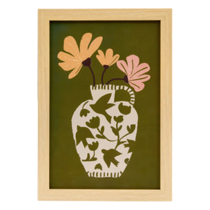 Affiche encadrée Manny 21x30cm vert kaki