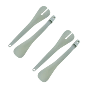 Set de 2 ustensiles de cuisine couverts à salade en plastique Fackelmann Basic