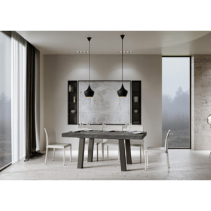 Tavolo allungabile 90x200/304 cm Bridge cemento telaio Antracite