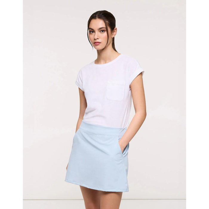 Falda Mini Deportiva Azul Celeste - Fabort