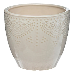 Set de 3 pots "Bijoux" blanc D20/25/30cm