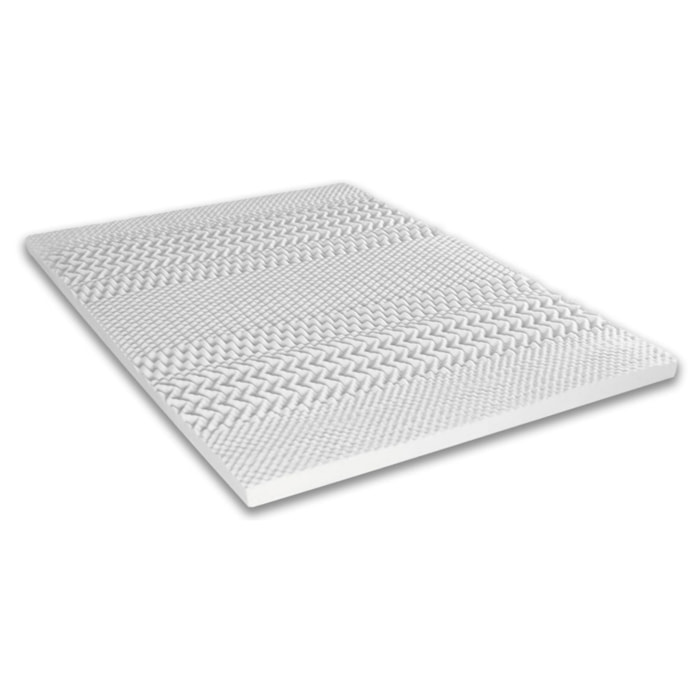 Surmatelas | Mousse à cellules ouverte 6 cm | 7 Zones de Confort