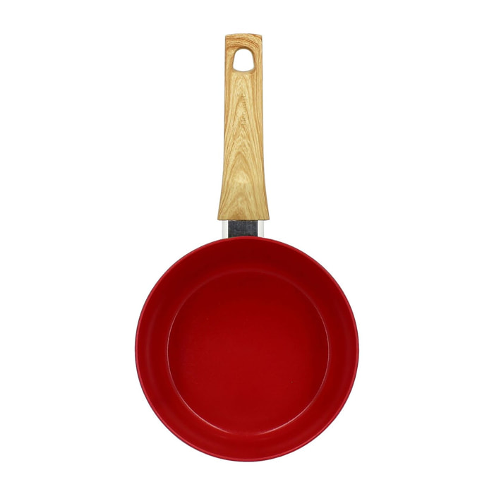 Casserole en revêtement céramique 18cm rouge - tous feux COLORAMA