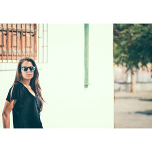 Gafas de sol PALO ALTO ARLES - Plana espacial revo plata / Gris espacial y patillas de metal dorado