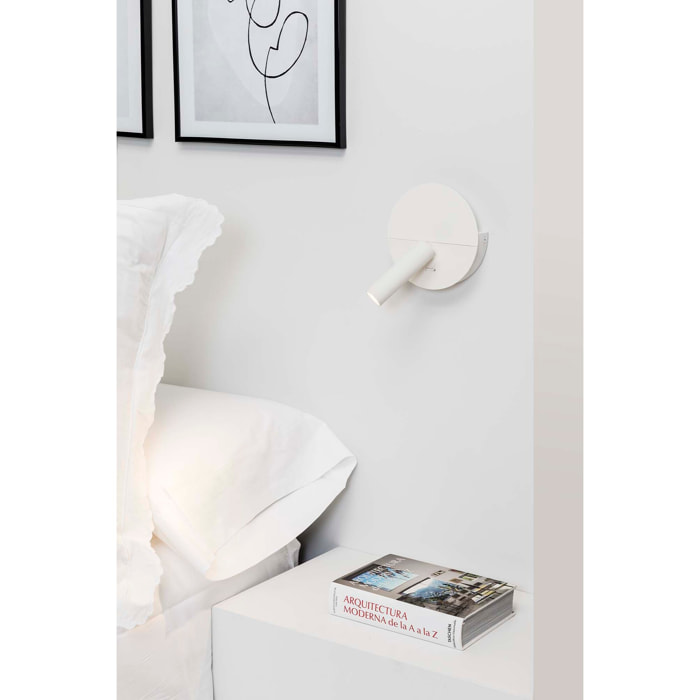 DUAS USB C Lampe applique lecteur blanc