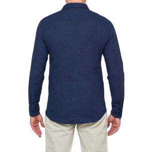 Camisa de lino Hot Buttered Saunders azul