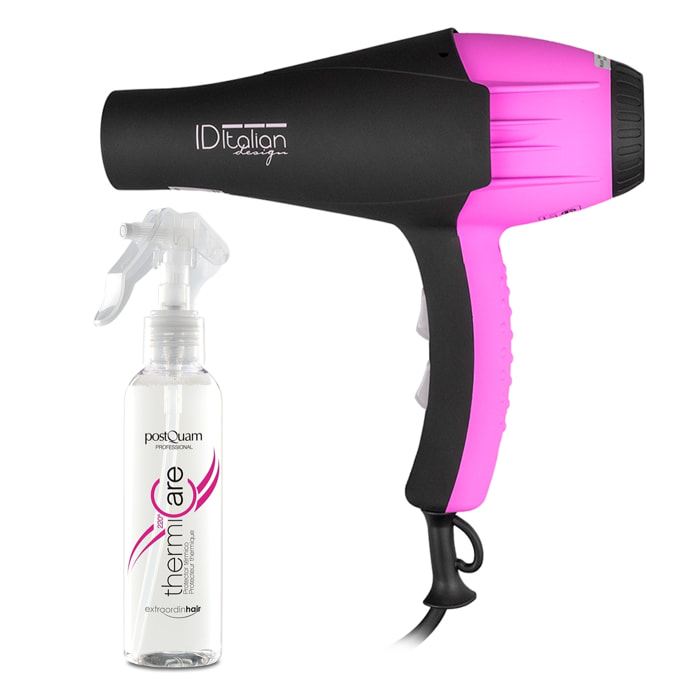 Set Asciugacapelli Gti 2300 Airlissimo Rosa Plus + Spray Termoprotettore - 150 Ml