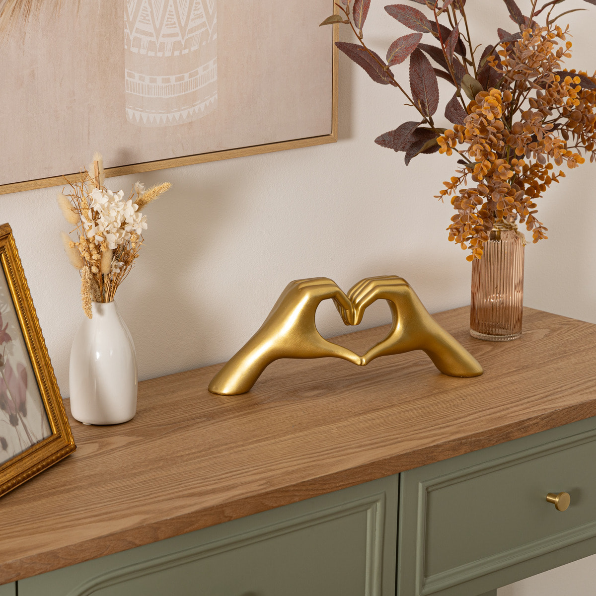 Mains cœur déco Amy l.31cm résine