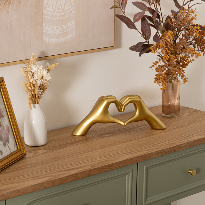 Mains cœur déco Amy l.31cm résine