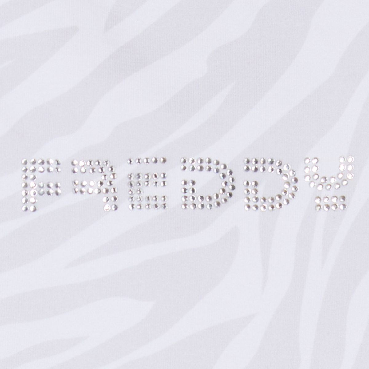 T-shirt Bambina Zebrata con Logo FREDDY in Strass