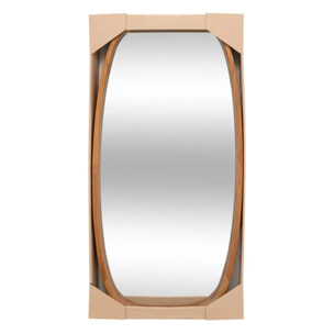 Miroir ovale Jasna bois 80x40cm