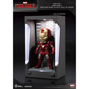 Iron Man 3 Statua Sala Delle Armature Mark VII Figura 8cm Mini Uova Beast Kingdom