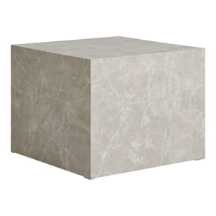 Tavolini da Caffè Prague Effetto Marmo Beige — Set di 2, Ø40×36 e Ø50×40 cm