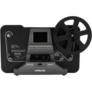 Scanner portable REFLECTA Film Scanner- Super 8 Normal 8 Black