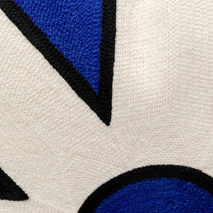 Coussin Icon étoile bleu et blanc Kare Design