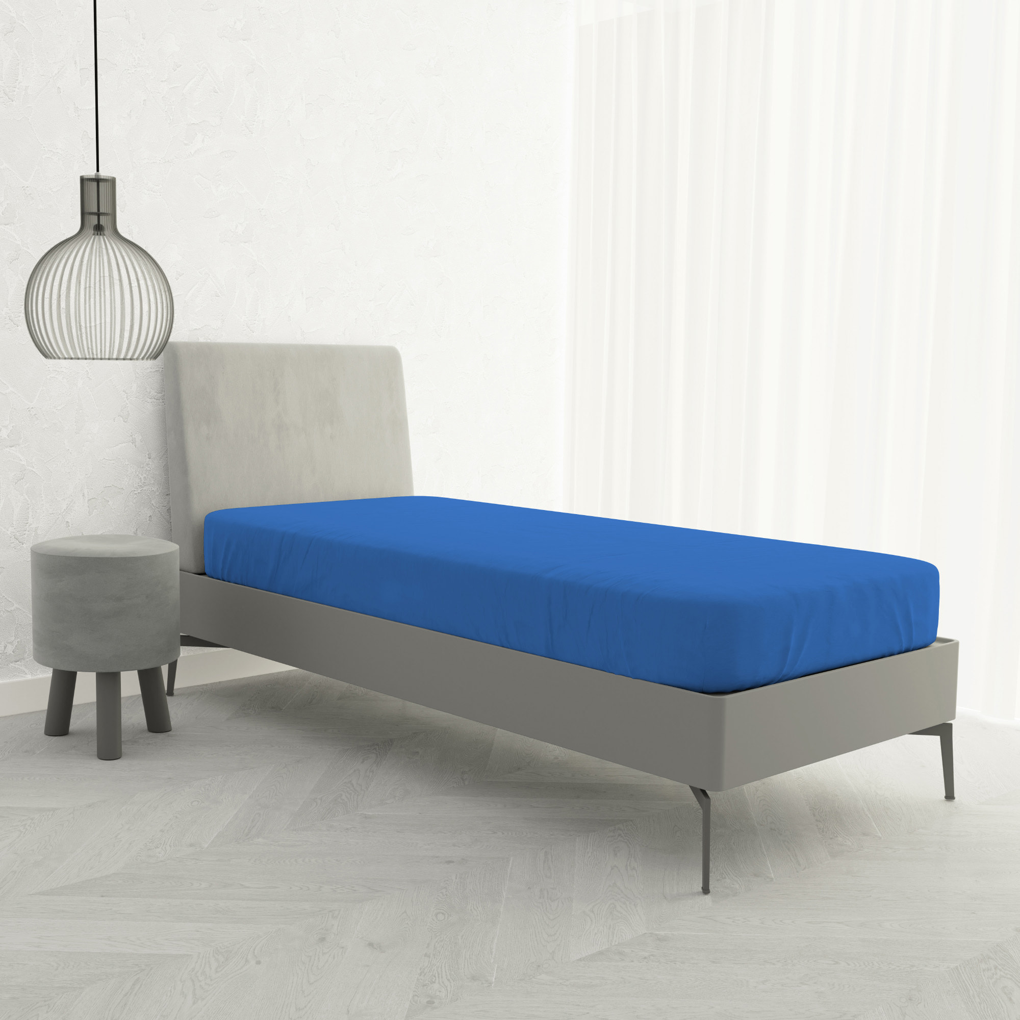 LENZUOLO SOTTO CON ANGOLI MAX COLOR, 100% COTONE MADE IN ITALY - SINGOLO