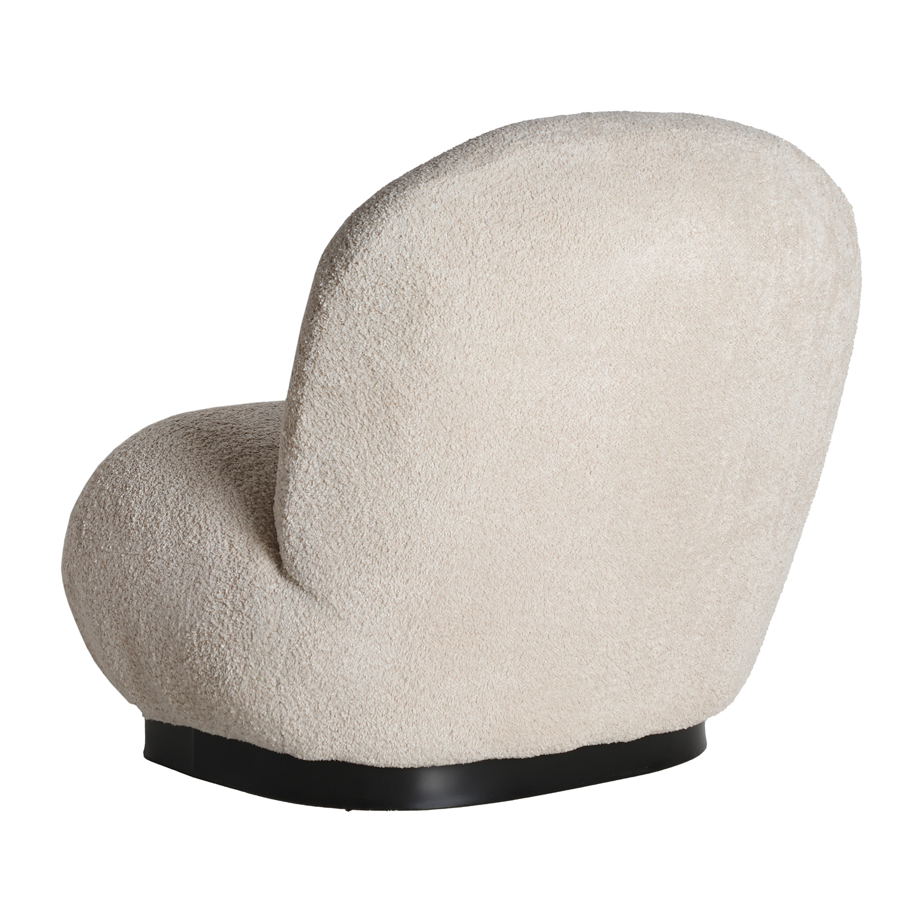 Sillón de algodón bouclé en color blanco