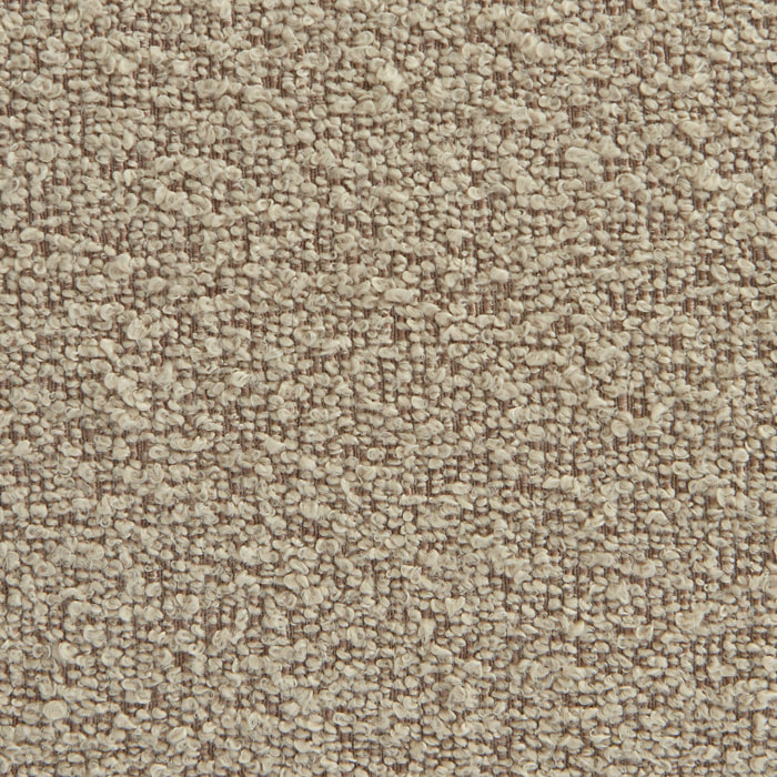 Pouf. repose-pieds pour chauffeuse 1 place Boni bouclette texturée beige L 91 x P 63 x H 40cm - Boni