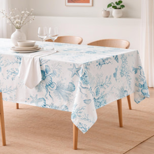 Nappe anti-taches JULIETA BLEU - en 100 % coton