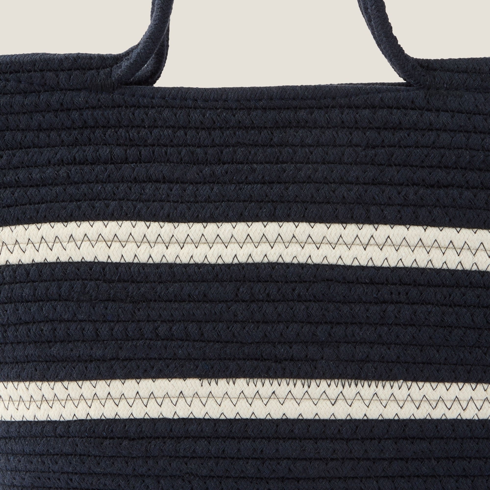 Capazo playa cuerda algodón Aixa color azul oscuro