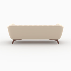 Ensemble canapés en velours beige 5 places - Mona