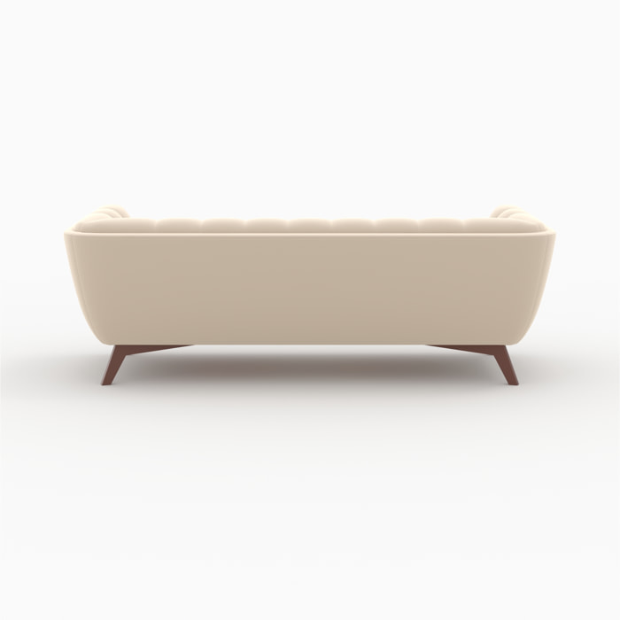Ensemble canapés en velours beige 5 places - Mona