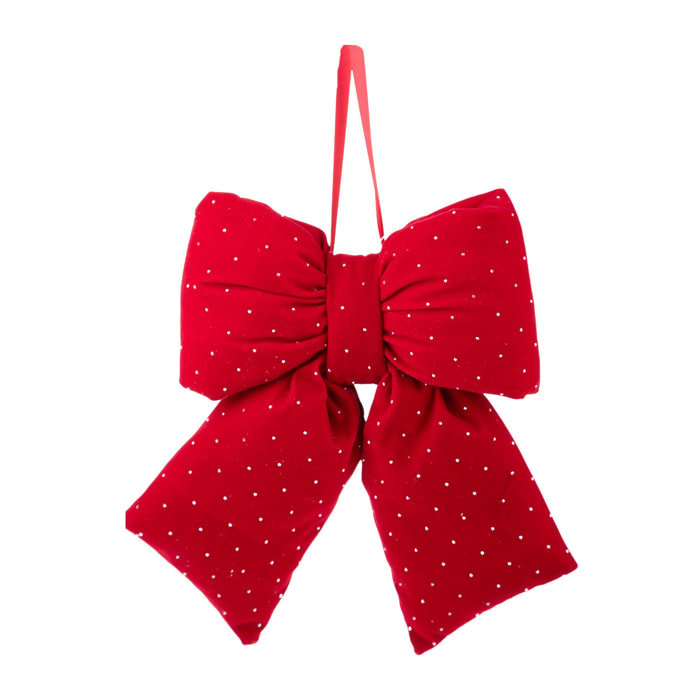 Fiocco con Diamanti - Pezzi 3 - Colore Rosso - 29x6,5Hx21cm - Bianchi Dino