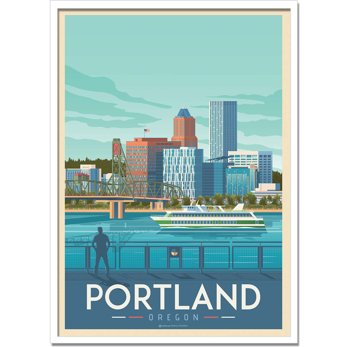 Affiche - Portland - Olahoop Travel Posters
