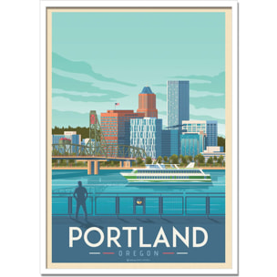 Affiche - Portland - Olahoop Travel Posters