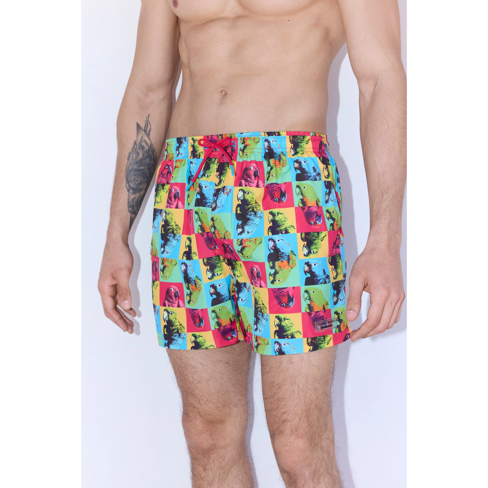 Costume da bagno medio leggero con stampa pappagalli Sockarrats