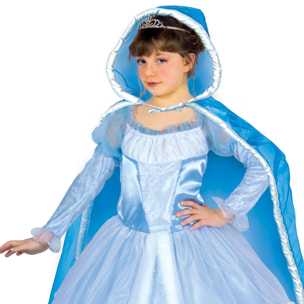 Abito Costume Carnevale Principessa Dei Ghiacci Azzurro Bambina